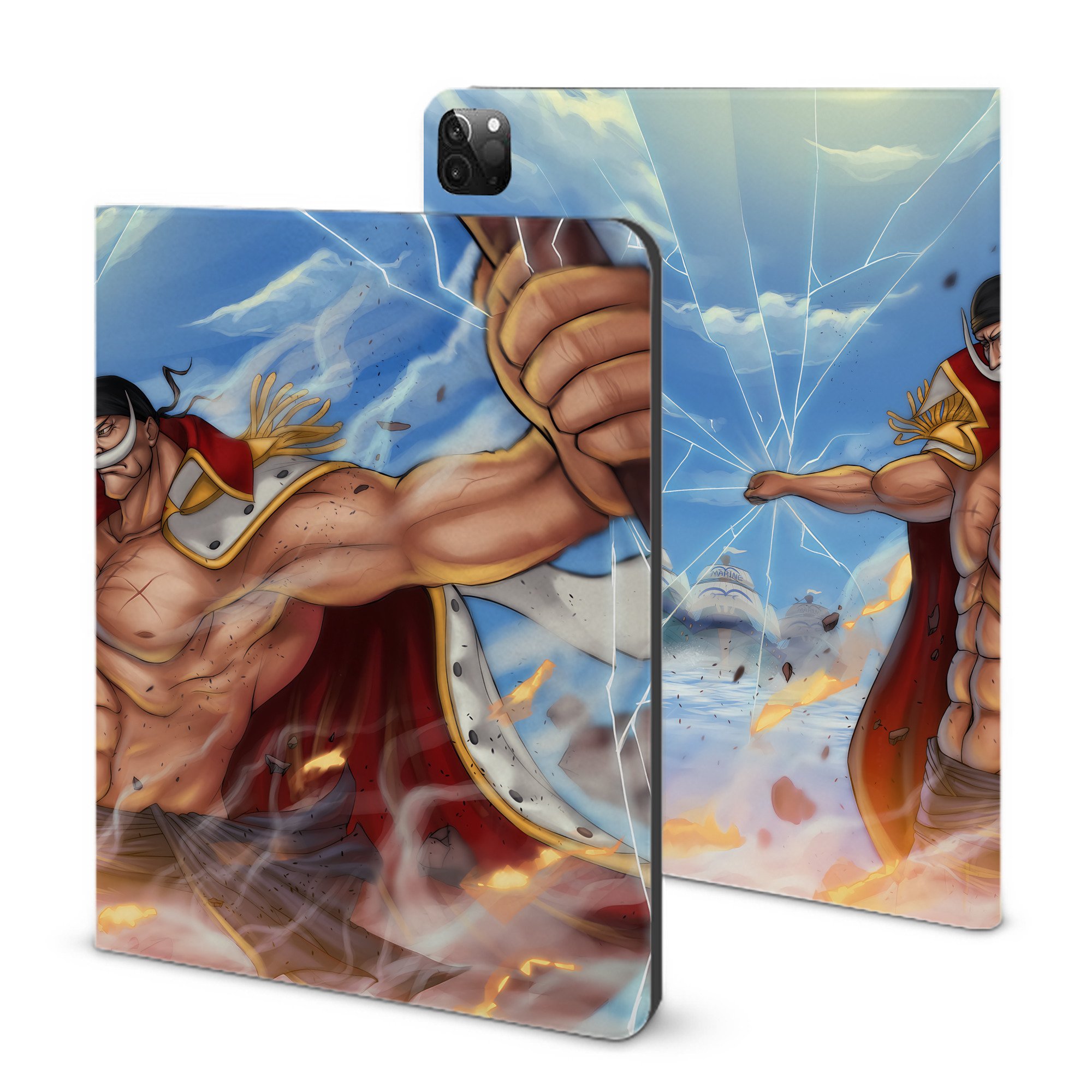 （画像用） ワンピース ONE PIECE IPadケース ペンホルダー付き ブックスタイルデザイン